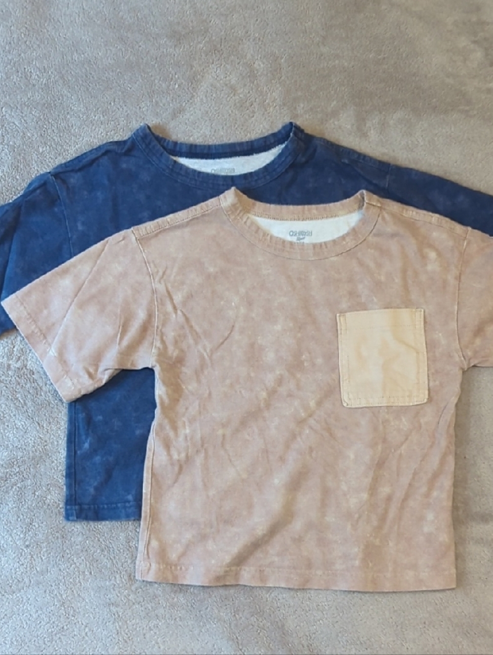 OshKosh B'gosh Tan Pocket Tee with Blue Tee Set 6y